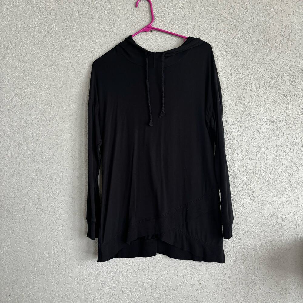 Gilligan & O'malley Womens Medium Black Sleep Lounge Sweatshirt Cozy Soft